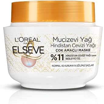 LOreal Paris Elseve Hindistan Cevizi & De erli Ya lar E siz Kar m Banyo  ncesi Maske 300 ml