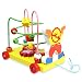 Kanqingqing Caja De Reloj Bead Maze, educativos Abacus Beads Círculo Juguetes, Colorido de la montaña Rusa del Juego, Regalo for los niños Niños Niños Niños Niñas (Color : Yellow, Size : Free Size)