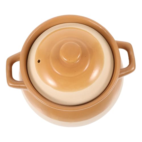 ROMISBABA Olla de para Guisos Resistente Altas Temperaturas Pequeña Olla Multiusos para Sopa Arroz y Estofados Cocina Doméstica