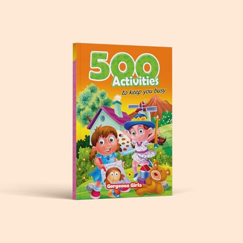 Image of 500 Activities to Keep You Busy- Gorgeous Girls - Little Kingdom Books | Activity Book For Kids 4+ Years Old | Adventures, Puzzles, Mazes, Mind Games ... [Jan 01, 2018] Little Kingdom Books