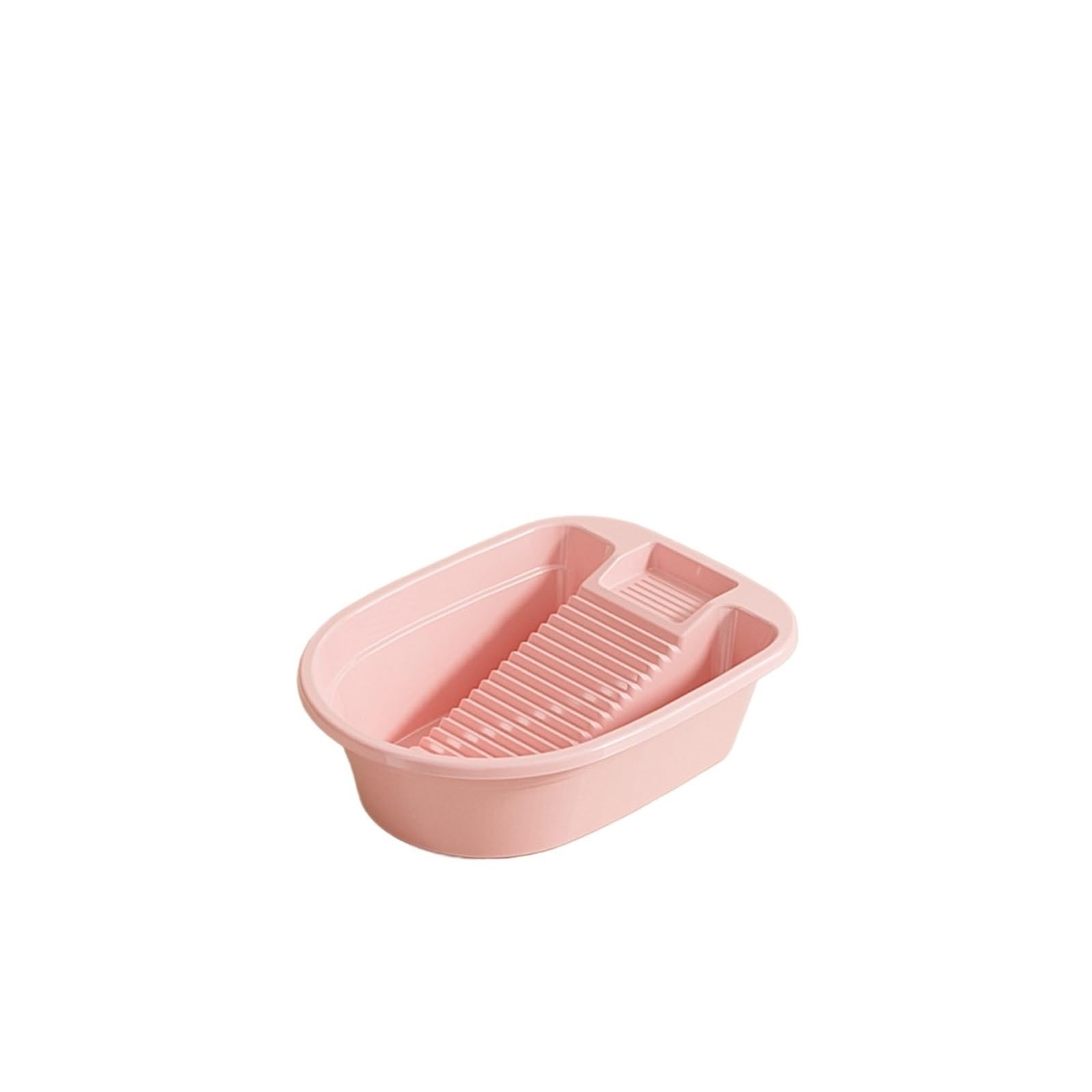 Antislip Washboard Basin Household Laundry Basin with Washboard, Student Dormitory Hand Washing Clothes, Board Integrated Washbasin(Color 5)