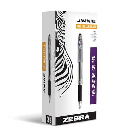 Zebra Jimnie Soft Rubber Grip Gel Rollerball Pens