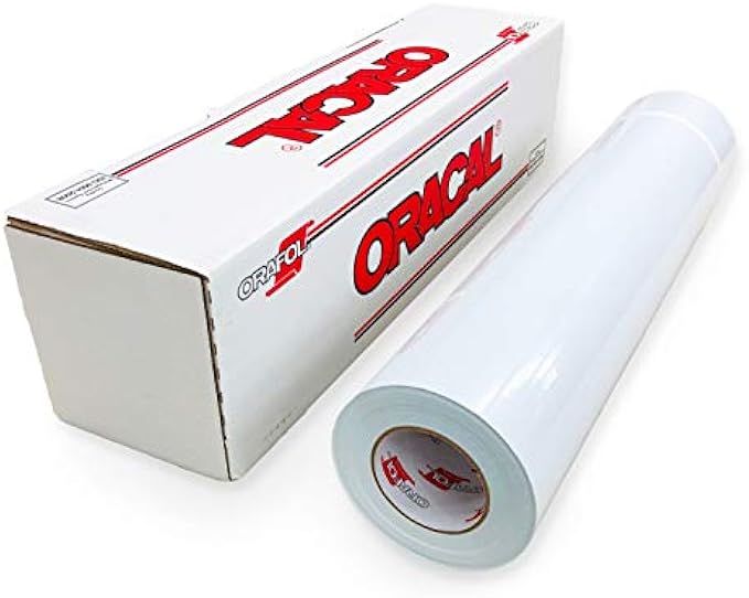 ORACAL Matte White Vinyl 651 - Adhesive Craft Vinyl Roll for Cricut, Silhouette, Cameo, Craft Cutters, Printers, and Decals - Outdoor & Permanent | 24" x 150' Vinyl Rolls