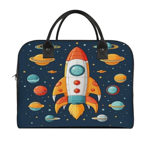 Maletín ligero para laptop unisex con diseño nave espacial miniatura 3