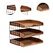 Wood Inbox Tray Wooden Office Supplies Sorter Metal Mesh Paper Tray Organizer 3 Tier for Home Office Mail Magazines Sundries