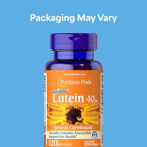 Image of Puritan's Pride Lutein Softgel with Zeaxanthin (40 mg) -120 Softgels
