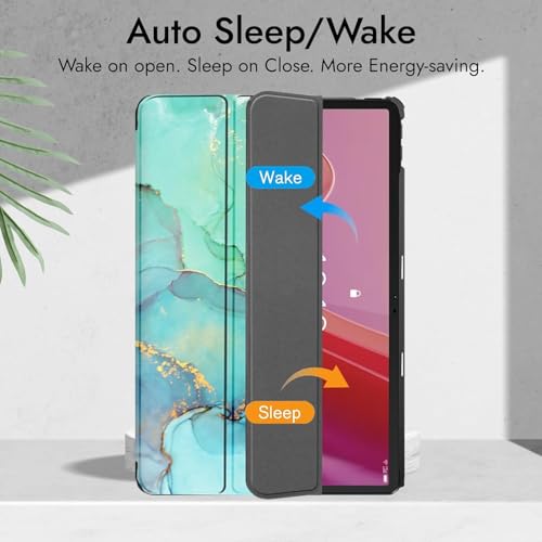 Image of ProElite Cover for Motorola Pad 60 Neo 11 inch 2025 case Cover, Soft Flexible Flip Case Cover for Motorola Pad 60 Neo 11 inch 2025 with Pen Holder [Recoil Series] - Marble Green