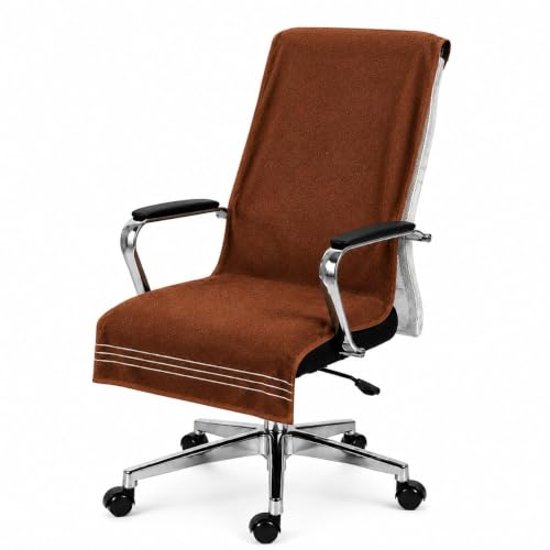 Image of ROMAN HOME Car & Office Chair Towel with 2 Tie Knots| Super Soft 400 GSM (2, browen)