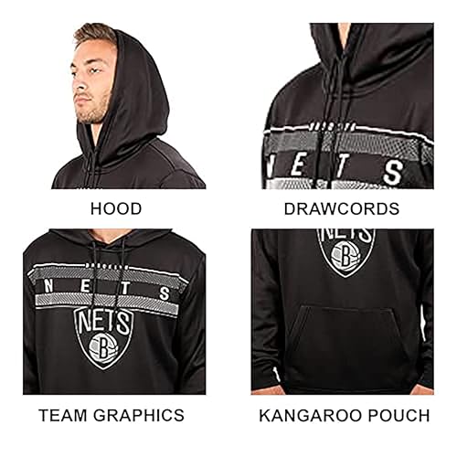 Ultra Game Adults NBA Official Super Soft Midtown Hoodie Pullover Sweatshirt - Image 5