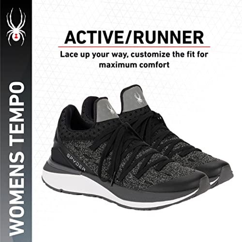 Spyder Women's Road Running Shoes Tempo, Black Heather, 74