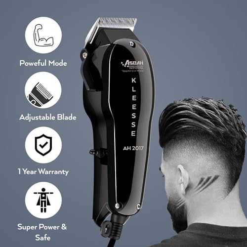 Image of ASBAH Kleesse - I Professional Hair Clipper- High-Efficiency Precision Blades, 8 Guide Combs, Cordless Hair Cutting Tool - 1 Year Warranty & Lifetime Repairs