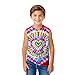 Kids Rainbow Tie Dye Shirt Size 11-12 Years Sleeveless T Shirts Children Tank Tops Loving Heart Graphic Tees for Boys Girls