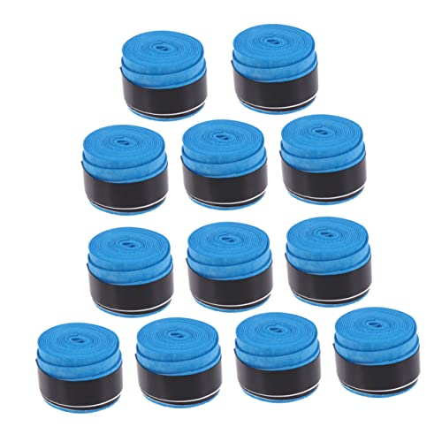 BESTonZON 12pcs Tennis Racket Sweatband Replacement Grip Tape for Tennis Squash Badminton