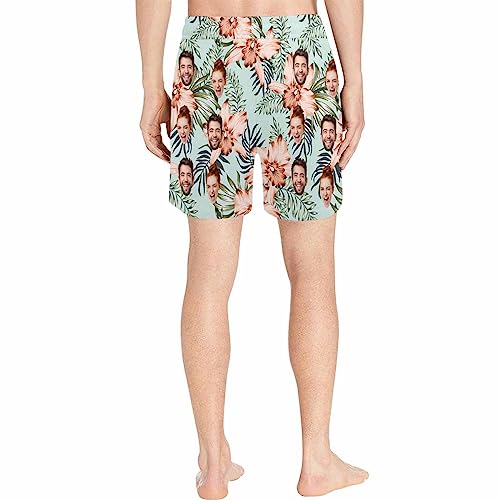 Custom Men'S Swim Trunks with Face Personalized Beach Shorts Quick Dry Board Short Summer Tropical Customized Swim Shorts4