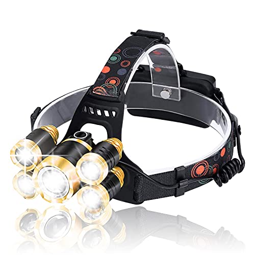 Lampada Frontale LED Ricaricabile - 4 Modalità, Impermeabile IPX6, 90° Regolabile Per Escursionismo E Campeggio - Foto 4