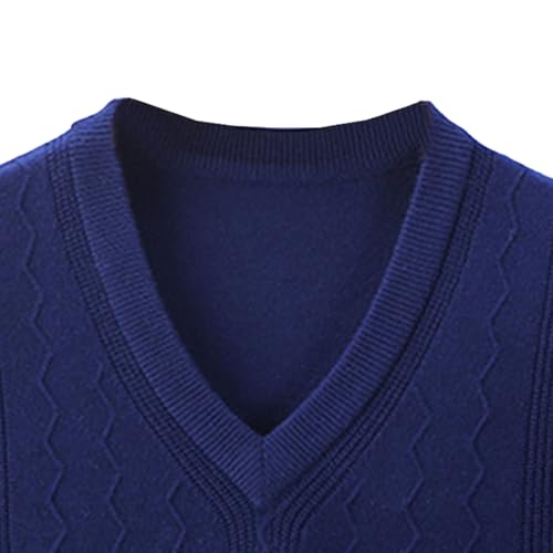 Men's Jacquard Knitted Vest Wool Blended Cable Mens Knit Waistcoat Business Solid Color Plain Vests Sweater3