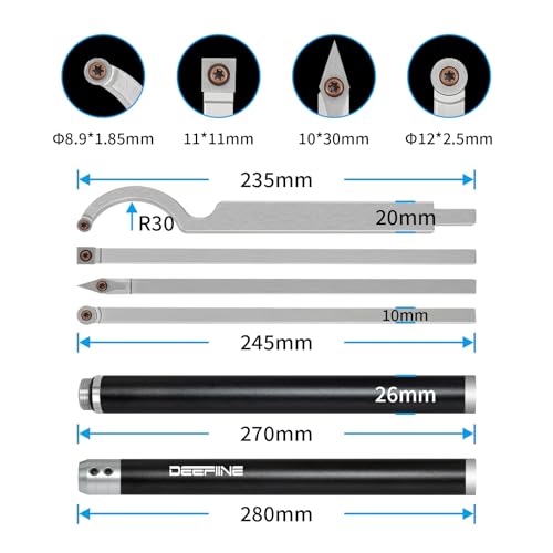 DEEFIINE Carbide Tools with Bowl Sander
