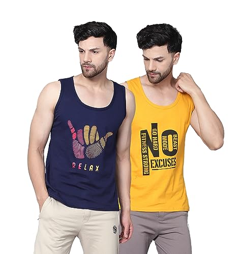 Image of Designer Men Vest Versatile Cotton Sando /Baniyan /Ganji for Boys - Perfect for Gym Workouts, Vacations, and Beaches