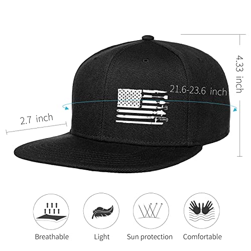 Negi American Fish Flag Trucker Hats Baseball Cap, Adjustable Fishing Hat For Men, Classic Flat Bill Mens Snapback Hats Ball Cap, Fishing Gifts For Men Women #TOP1
