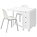 Produktbild IKEA NORDEN/LEIFARNE - Tisch und zwei Stühle Weiß/weiß verchromt