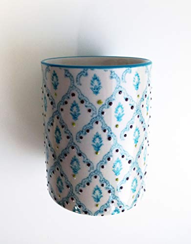 Tranquillo Zahnputzbecher/Zahnbürstenhalter Naila mit floralem Vintage-Muster