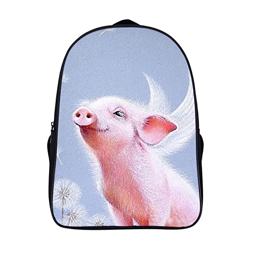 Sac à dos d'école enfants Cute Pig 40x28x16cm pour primaire et collège