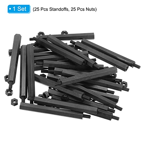 PATIKIL M3 Nylon Hex Standoff Screws Nuts, 1Set/50Pack PCB Male Female Threaded Kit for Motherboards Computer Cases - Image 3
