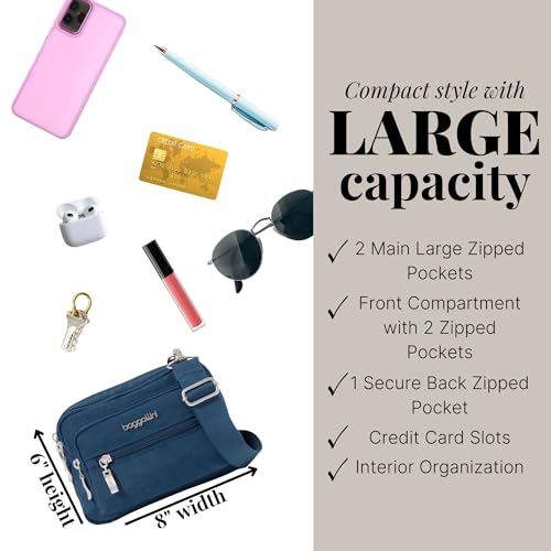 Image of Baggallini Triple Zip Bagg JAV Cross Body