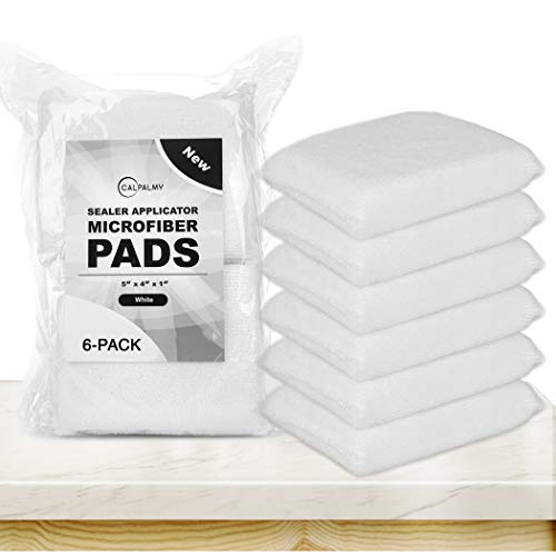 Professional Microfiber Sealer Applicator Pad The Perfect Tool to Apply Sealer to All Natural Stone and Tile Like Marble Granite Concrete & Slate (White)