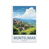 LHJOIUN Montelimar Frankreich, Vintage-Reiseposter, Querformat, 20 x 30 cm, Kunstdruck auf Leinwand, für Wohnzimmer, Schlafzimmer, Heimdekoration, moderne Kunst