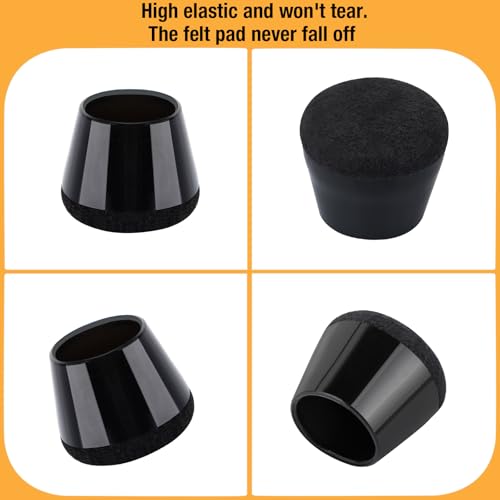 Image of 16 Pcs New Chair Leg Protectors for Hardwood Floors, Silicone Chair Leg Floor Protectors, Floor Protectors for Chairs, Chair Leg Caps Protect Wooden Floors from Scratching, Won't Tear