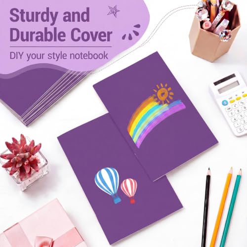 Image of Mimorou 100 Pcs A5 Journals Notebooks Bulk,Purple,Lined