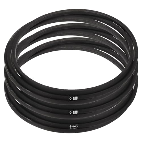 uxcell 3pcs A103 or 4L1050 Classic Wrapped Rubber V-Belt, 103"(2620mm) Inside Circumference, A Profile V Belt
