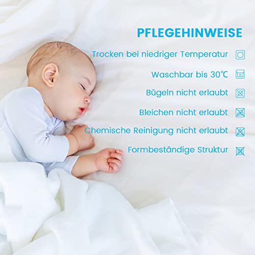 MUHOO Matratzenschoner 180x200cm Boxspringbett Mikrofaser Matratzenauflage,30℃ waschbar für Matratzen bis 30 cm auch für Wasser-Betten geeignet| mit 4 Eckgummis| Baumwolle - Polyester - Image 6