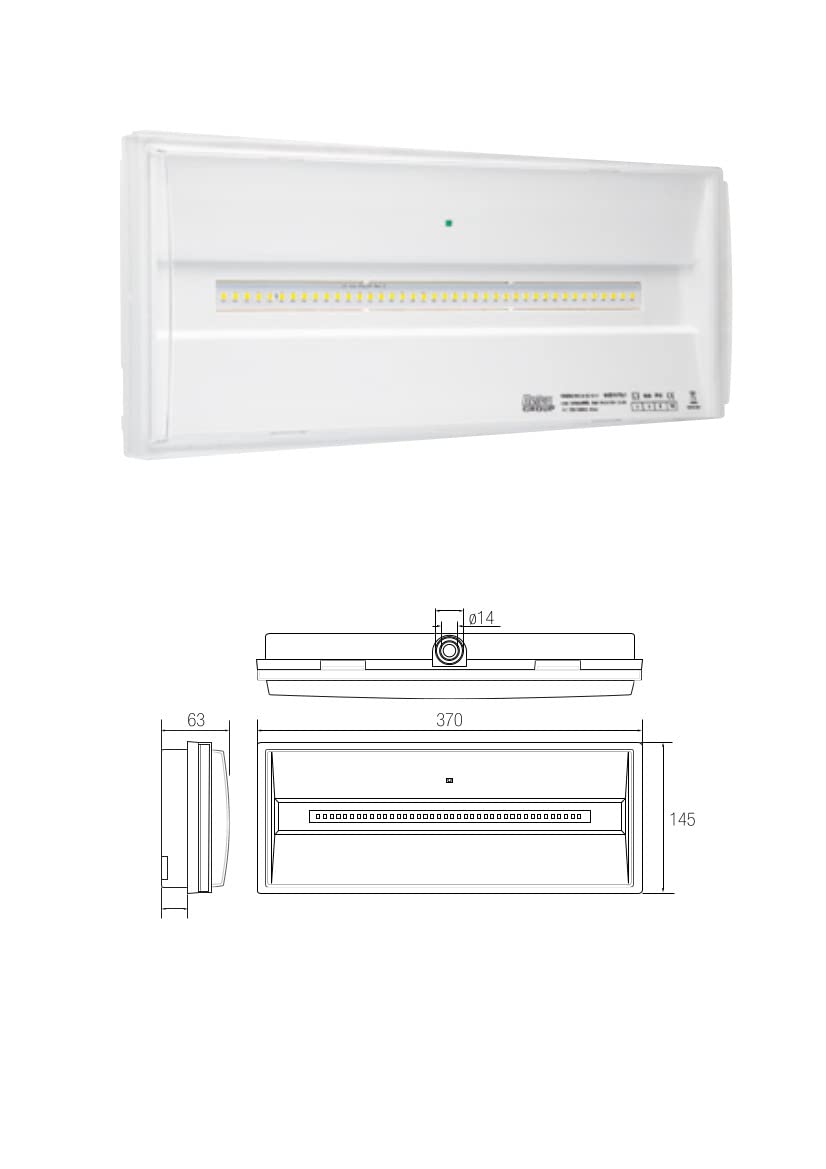 relco Lampada emergenza 40 LED Venere 24watt IP42 SE 1h (3h)