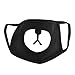 Produktbild CFPacrobaticS Unisex Black Cute Bear Baumwolle Mund Gesichtsmaske Atemschutzmaske für das Radfahren Anti-Staub Outdoor Protected Health Schwarz