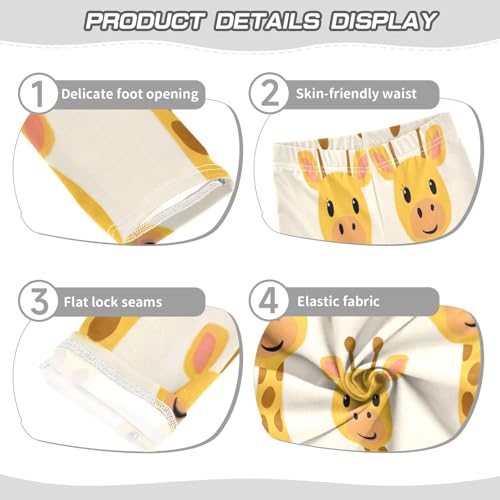 Bolaz Toddler Girls Leggings Printed Yoga Pants Leggings Painting Giraffe for Kids3