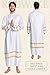 Rodwake Men White Priest Robe Clergy Cassock Catholic Gown Pastor Outfits Christian Costume Halloween Cosplay