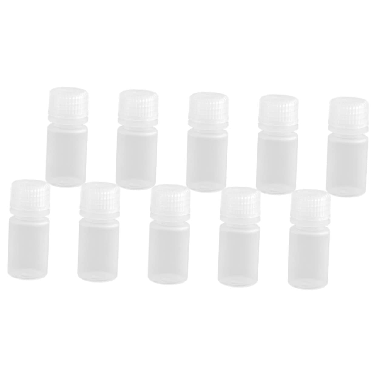 HAWILLOSCH 10pcs Pp Plastic Syrup Bottles 15ml Capacity Acid Alkali Resistant High-Temperature Dispensing Bottles for Lab Food Industry