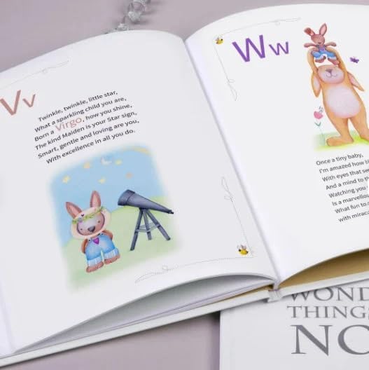 Miniatura 4 de Libro ABC personalizado para niños, libro de rimas personalizado para niños con nombre y detalles de nacimiento, libros personalizados para niños,