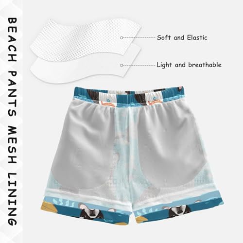 OREZI Boys Swim Trunk Shorts Bulldog with Floral Bathing Suit for Kids Teens4