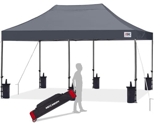 Image of ABCCANOPY Patio Pop Up Canopy Tent 10x20 Commercial-Series (Dark Gray)