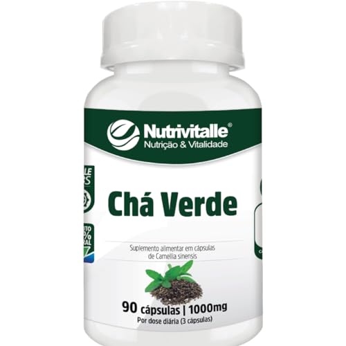 Chá Verde Capsula 1000mg 90 Cápsulas Nutrivitalle