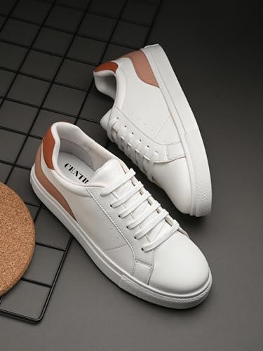 Image of Centrino Women Casual Shoes | Colorblock Sneakers with Ultra Soft Cushion Lace-Up Shoes All-Day Comfort | Trendy & Lightweight Design | Low Top Flat Sole(7611)