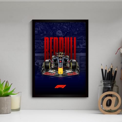 Image of Funk You Store Redbull F1 Poster | Framed Red Bull F1 Car A4 Sized (31 x 23 cm) | Max Verstappen Poster | Redbull Car Posters for Wall, Gift for Boys, Formula 1 Frames | Formula 1 Frame