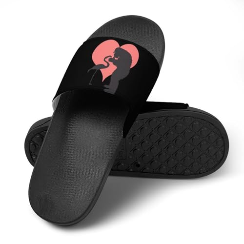Bigfoot And Flamingo Friendship House Sandals Non-Slip Bathroom Slippers Beach Summer Shoes for Men Women4