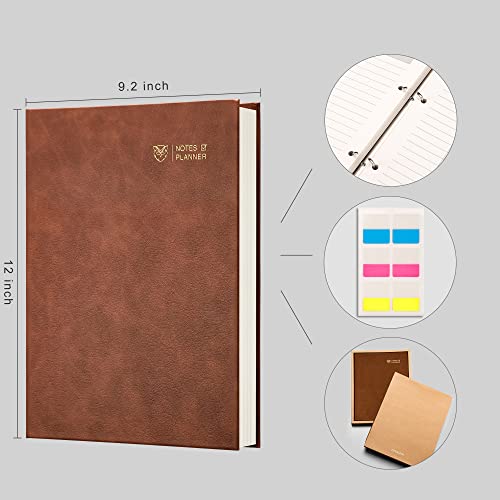 EMSHOI A4 Undated Daily Planner - 240 Pages, Leather Cover - Image 3