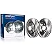 Detroit Axle - Front Brake Kit for 06-13 Chevrolet Impala Monte Carlo Buick Lucerne Replacement 2006 2007 2008 2009 2010 2011 2012 2013 Disc Brake Rotors Ceramic Brakes Pads