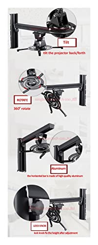 Soporte de pared para proyector de aluminio con diseño robusto de movimiento completo 5