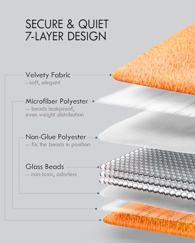 Image of Kaisa Weighted Lap Blanket 7 lbs 41 inch x 53 inch, Cozy Luxury Crystal Velvet Small Weighted Blanket for Adults, Portable Travel Weighted Blanket for Relaxation, All-Season Blanket, Machine Washable, Orange